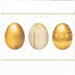 Serwetka -3331- pisanki złote